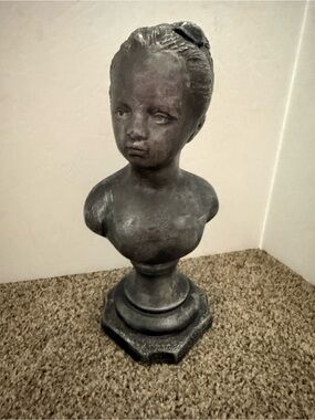 Antique Vintage Cast Chalk-ware ? Bust of Louise Brogniart after JEAN ANTOINE